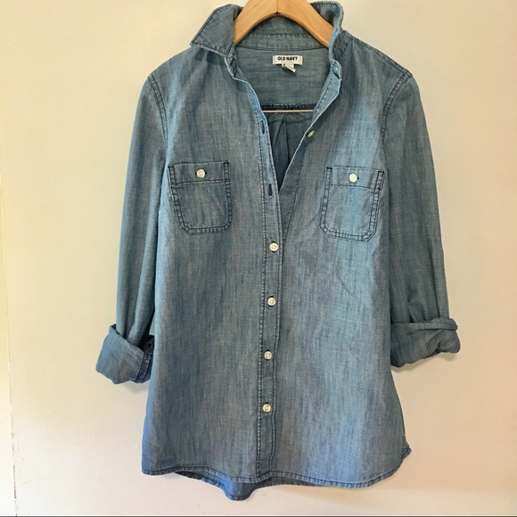 Old Navy Tops - Old Navy chambray shirt size Xsmall Tunic Length
